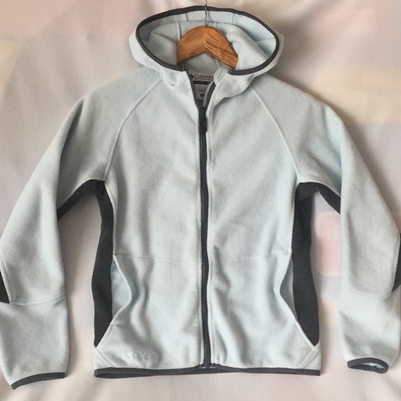 Columbia Full Zip Hooded Fleece Jacket Wmn S /Blue - Picture 1 of 12